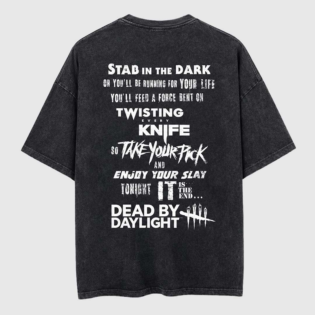 Dead by Daylight x Ice Nine Kills - Devils in the Details Lyric Heavyweight T-shirt - Image 2