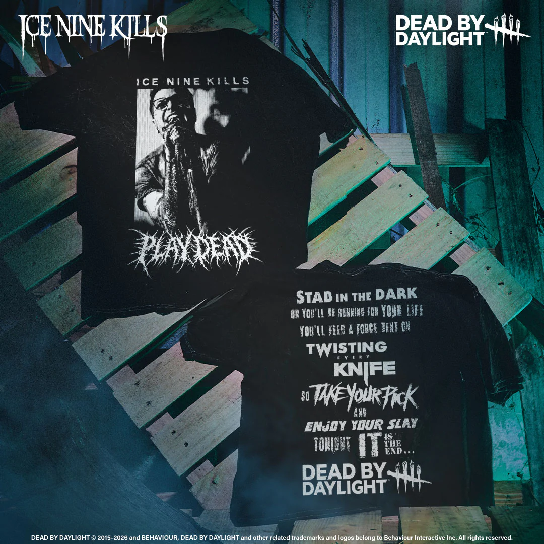 Dead by Daylight x Ice Nine Kills - Devils in the Details Lyric Heavyweight T-shirt - Image 4