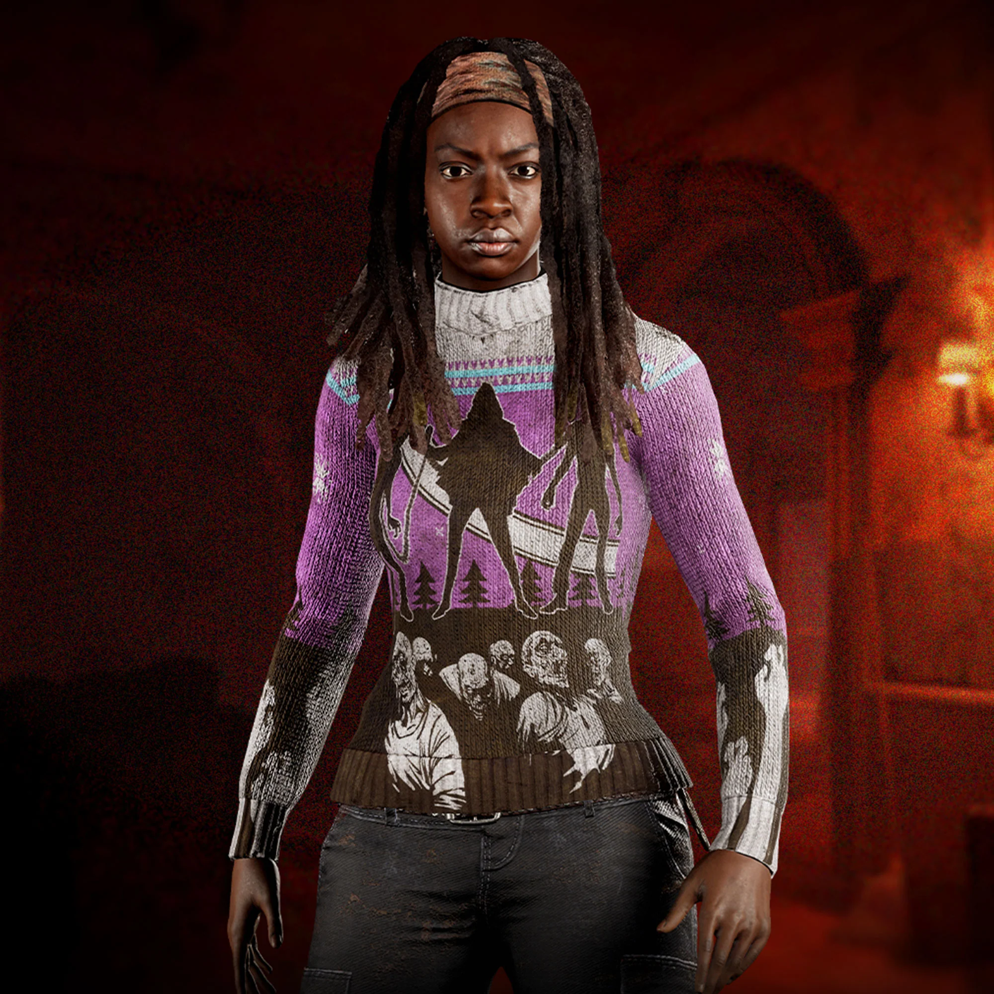 Michonne – Ice Cold Steel - Ugly Sweater - Image 2